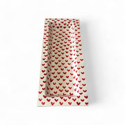 Handpainted Red Heart Pattern Serving Dish
