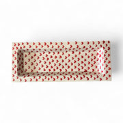 Handpainted Red Heart Pattern Serving Dish