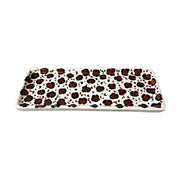 handmade and handpainted leopard print serving dish