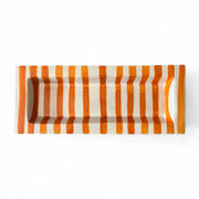  Handmade & Handpainted Orange & White Serving Platter