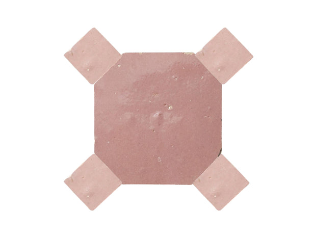 Handcrafted Pink Moroccan Zellige Tiles