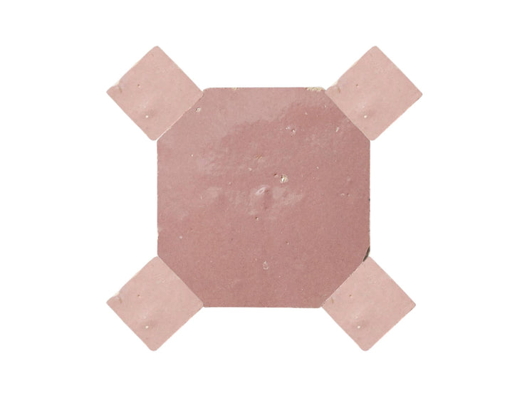 Handcrafted Pink Moroccan Zellige Tiles
