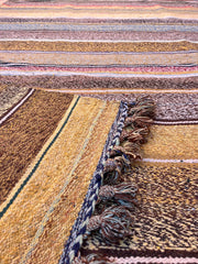 Bring Earthy Warmth Home with This Handwoven Moroccan Kilim Rug (9.0 x 4.8 ft)
