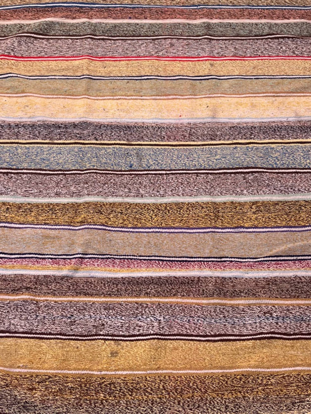 Bring Earthy Warmth Home with This Handwoven Moroccan Kilim Rug (9.0 x 4.8 ft)