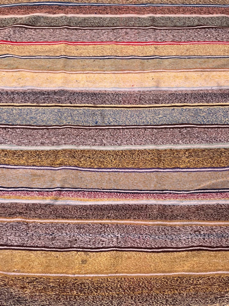 Bring Earthy Warmth Home with This Handwoven Moroccan Kilim Rug (9.0 x 4.8 ft)