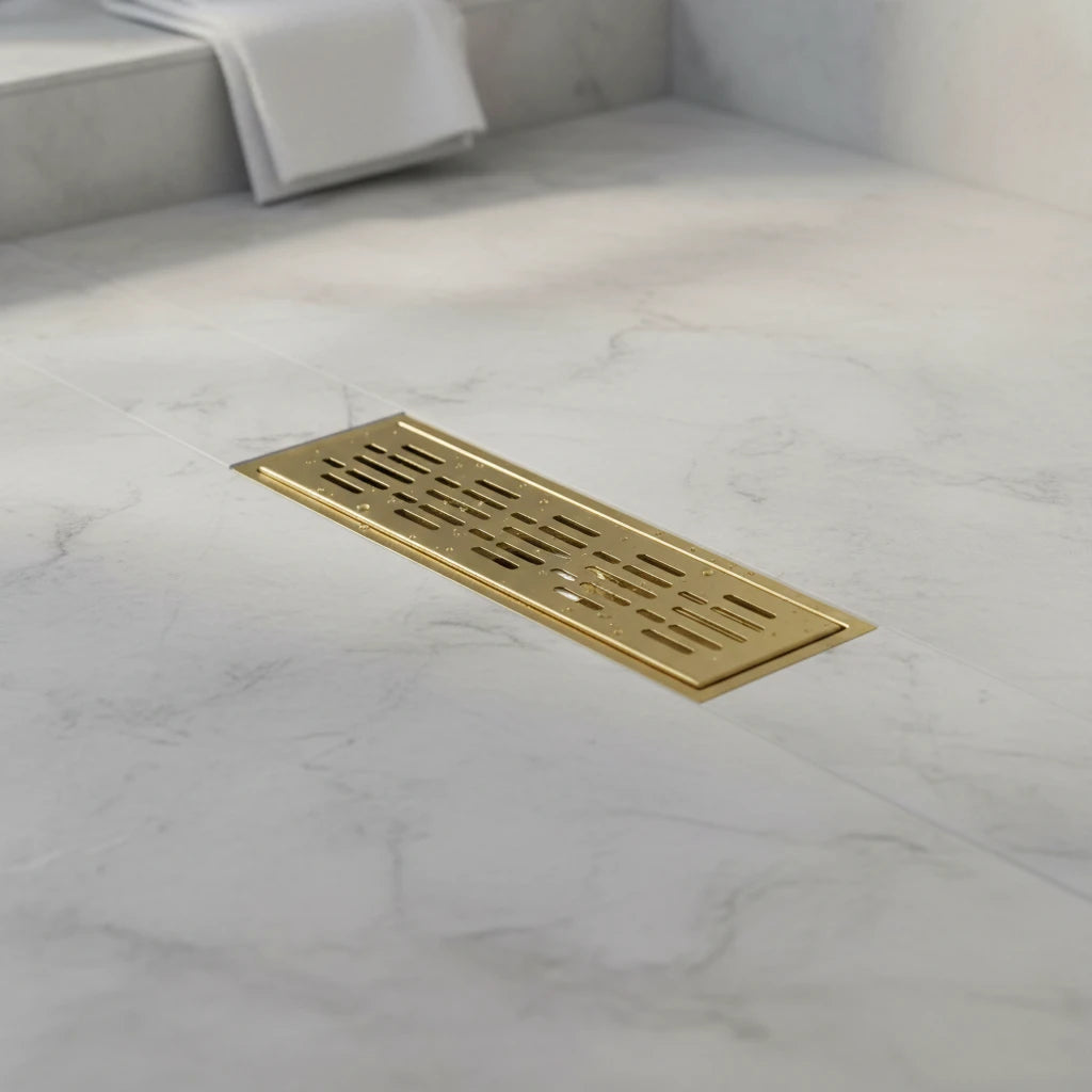solid brass linear shower drain unlacquered brass floor drain