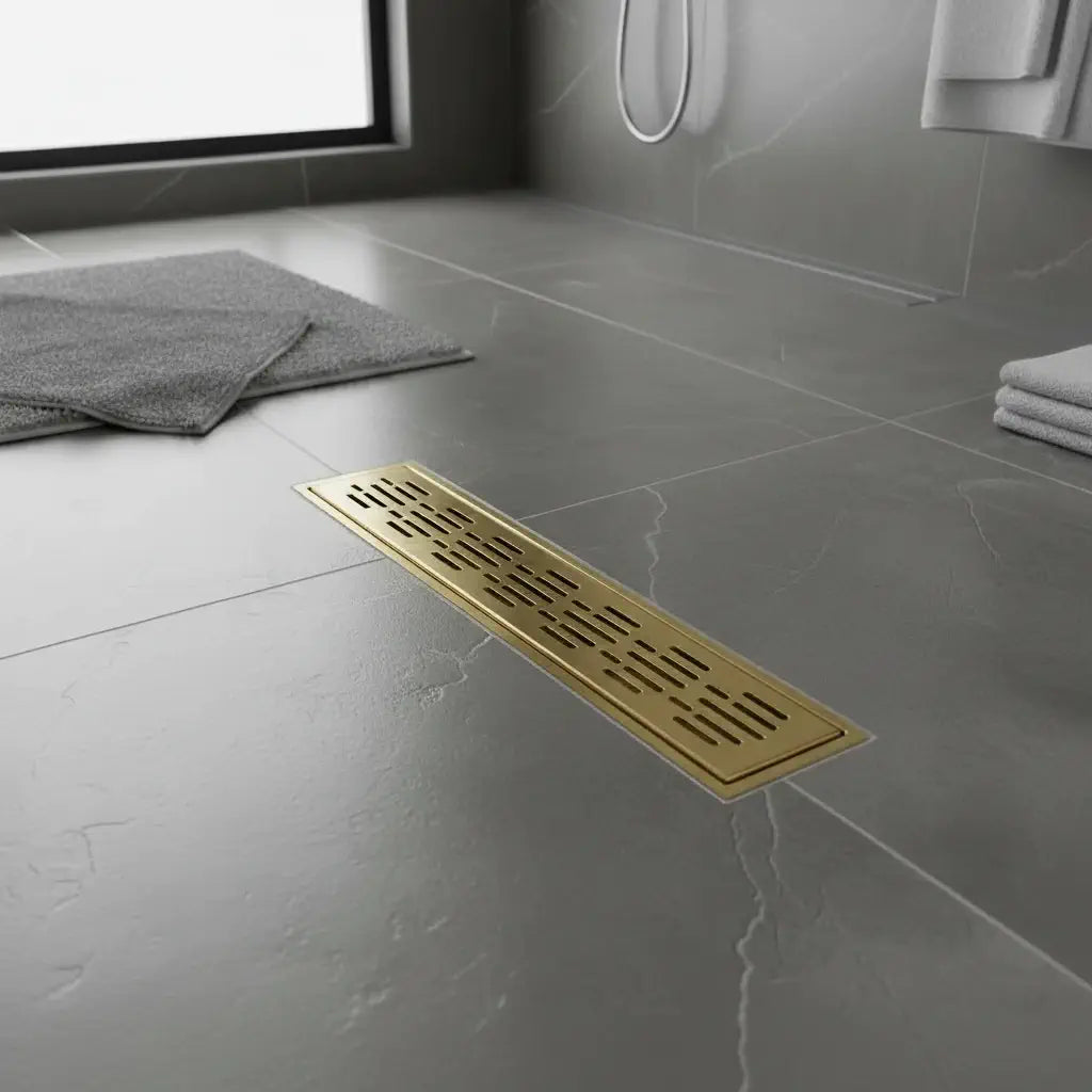 solid brass linear shower drain unlacquered brass floor drain