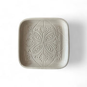 Premium Hand-Engraved Neutral Moroccan Square Plate