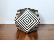 Resin and Walnut Side Table 