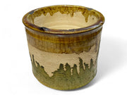 Handmade Moroccan Green & Ochre Glaze Tamegroute Planter/Pot: Small, Medium, Large Ceramic Pottery for Decoration, Plants