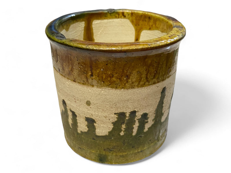 Handmade Moroccan Green & Ochre Glaze Tamegroute Planter/Pot: Small, Medium, Large Ceramic Pottery for Decoration, Plants