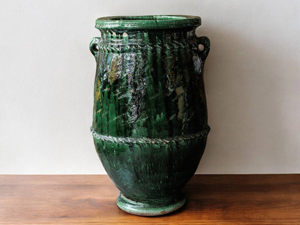 Green Glazed Jar Vases