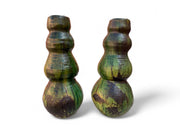 Green  Glazed Tripple Round Vase
