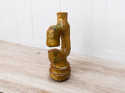 Artisan Handmade Moroccan Tamegroute  Ochre Glazed Vase