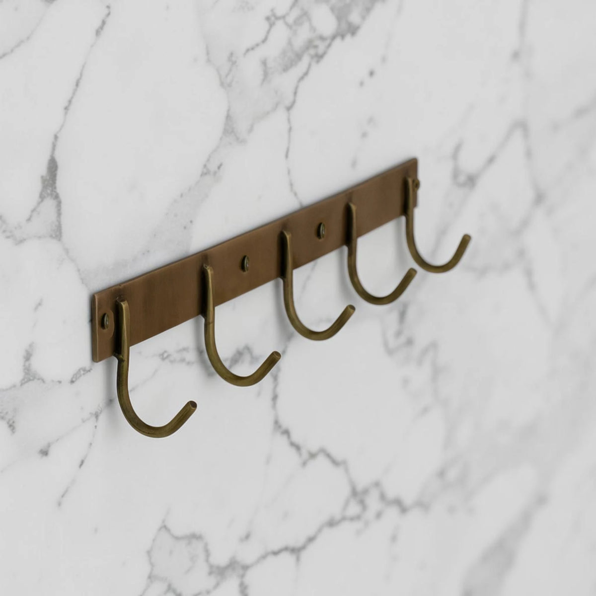 vintage brass hook rail wall mounted coat rack