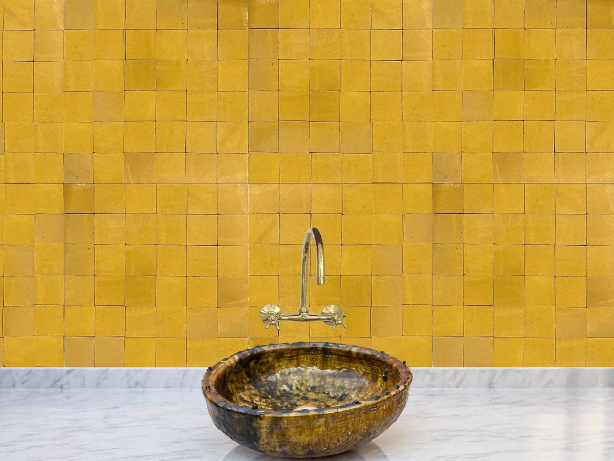 Saffron Square Zellige Tiles