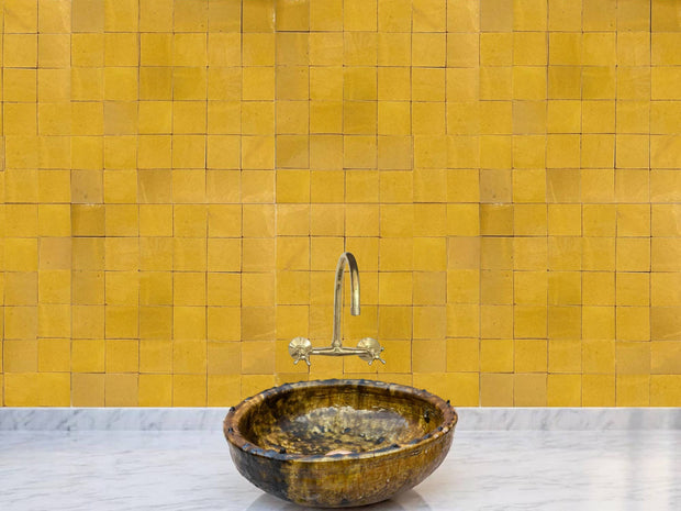 Saffron Square Zellige Tiles
