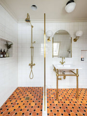 Handcrafted Natural & Black Moroccan Zellige Tiles – Octagon & Bouchon Patterns