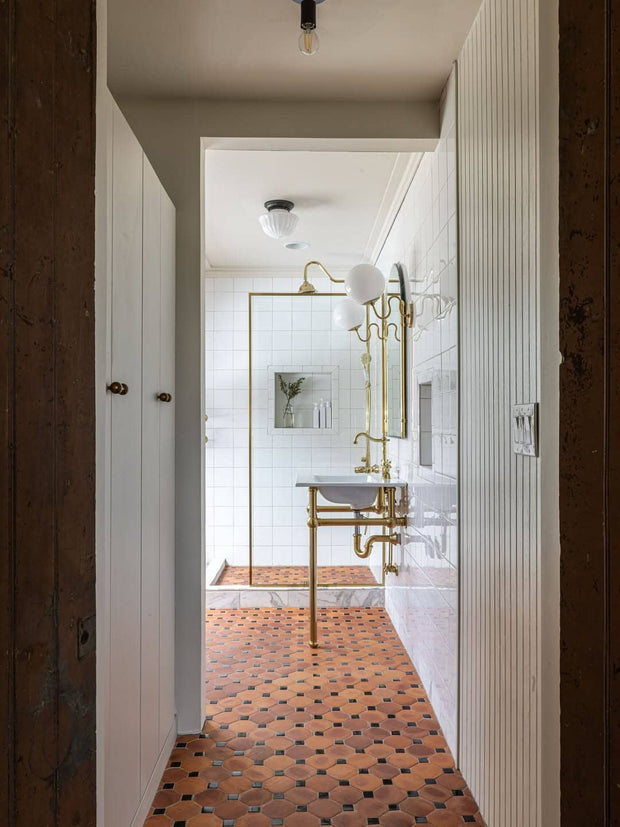 Handcrafted Natural & Black Moroccan Zellige Tiles – Octagon & Bouchon Patterns