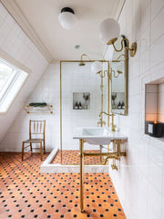 Handcrafted Natural & Black Moroccan Zellige Tiles – Octagon & Bouchon Patterns