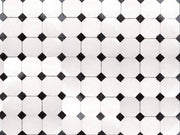 Handcrafted White & Black Moroccan Zellige Tiles – Octagon & Bouchon Patterns