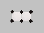 Handcrafted White & Black Moroccan Zellige Tiles – Octagon & Bouchon Patterns