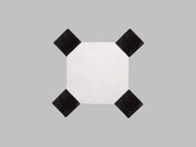 Handcrafted White & Black Moroccan Zellige Tiles – Octagon & Bouchon Patterns