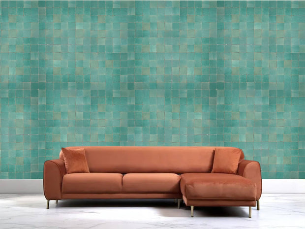Zellige | Turquoise | Square Tile – Handmade Moroccan Clay
