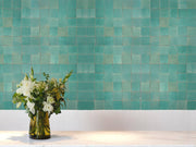 Zellige | Turquoise | Square Tile – Handmade Moroccan Clay
