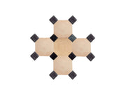 Handcrafted Natural & Black Moroccan Zellige Tiles – Octagon & Bouchon Patterns