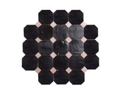 Handcrafted Black & Pink Moroccan Zellige Tiles – Octagon & Bouchon Patterns