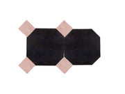 Handcrafted Black & Pink Moroccan Zellige Tiles – Octagon & Bouchon Patterns