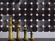 Handcrafted Black & Pink Moroccan Zellige Tiles – Octagon & Bouchon Patterns